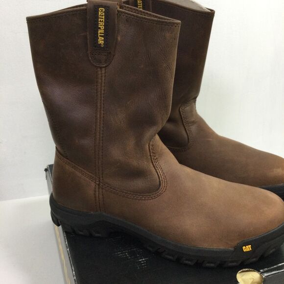 CAT Caterpillar P51034 Drawbar Pull-On Soft Toe Summer Brown Work Boots Shoes - Picture 7 of 12